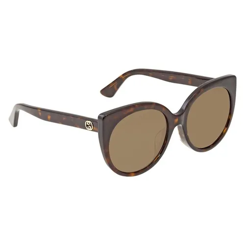 Kính Mát Gucci Brown Cat Eye Ladies Sunglasses GG0325SA 002 57